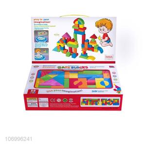 Low price 58pcs colorful EVA building blocks kids intelligence toys