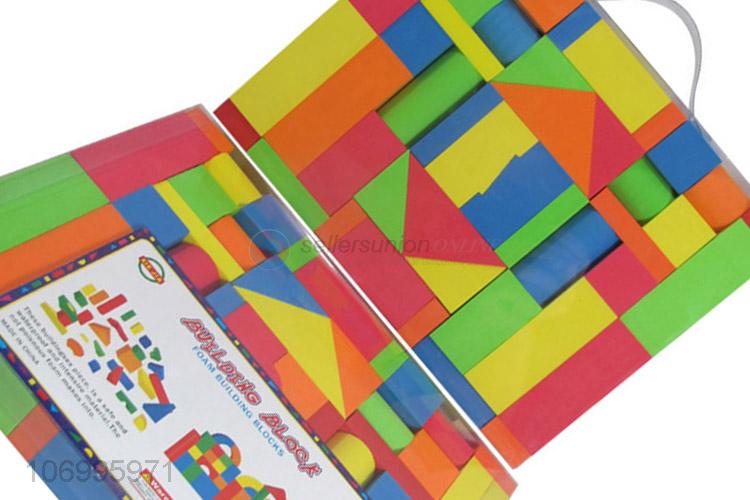 Hot sale 46pcs colorful wooden building blocks kids intelligence toys