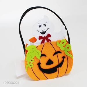 Wholesale Halloween Non-woven Tote Bag Pumpkin Felt Halloween Bag