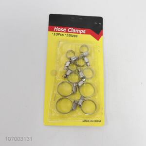 Good Quality 10 Pieces Iron Hose Clamp Set