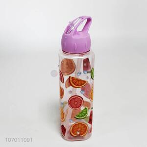 New products fruits printed 700ml plastic water bottle