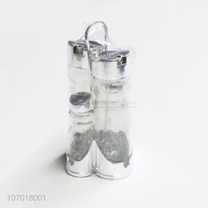 Custom Glass Condiment Bottle 4 Pieces Spice Rack Set