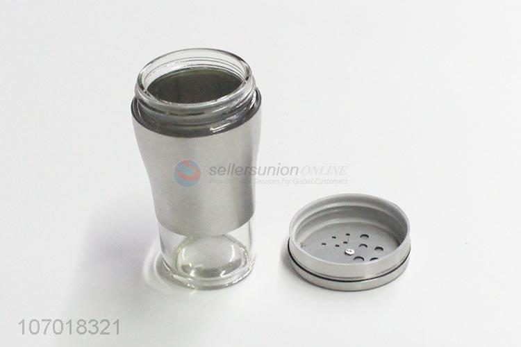 Good Sale Glass Condiment Bottle With Iron Lid