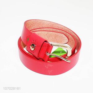 Low price wholesale red women pu material belt