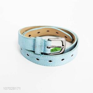 Attractive design hollowed-out women pu material belt