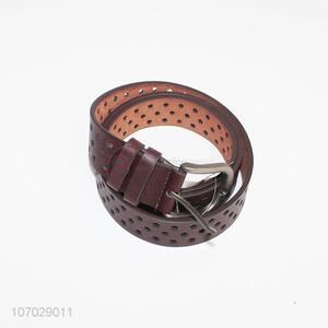 Custom Metal Buckles Fashion Luxury Men Pu Leather Belt With Pin