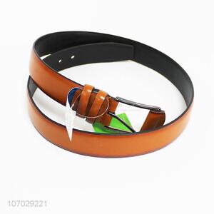 Factory price man leather belt pin buckles belt PU leather belt