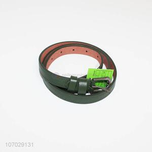 Wholesale Price Fashion Fancy Women Green Pu Leather Belt