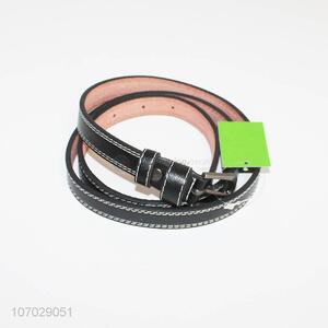 Popular unique fancy women pu leather belt with pin buckle