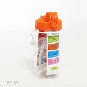 High Sales Food Grade Reusable Plastic Water Bottle with Lid Straw