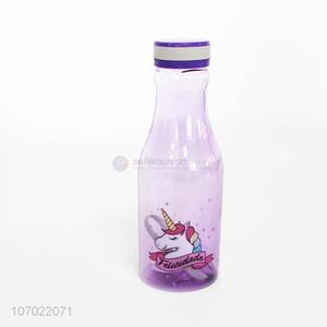 Newest Unicorn Pattern Plastic Bottle Fashion Water Bottle