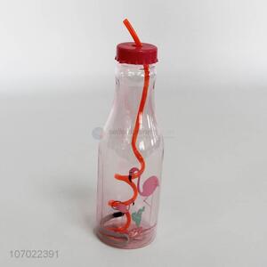 Good Quality Fashion Plastic Water Bottle With Straw