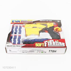 Hot sale children plastic soft bullet toy gun w/ 6 bullets