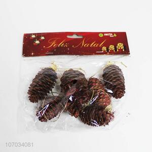 Custom 6 Pieces Pinecone For Christmas Decoration