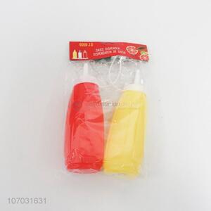 Good Quality 2 Pieces Plastic Ketchup Bottle Set