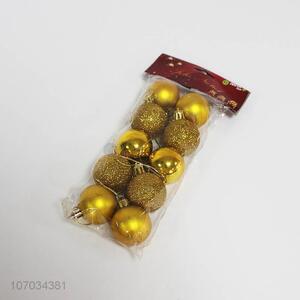 Fashion 10 Pieces Gold Christmas Ball Christmas Decoration