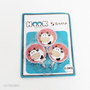 Wholesale 3 Pieces Cartoon Cow Pattern Sticky Hook Set