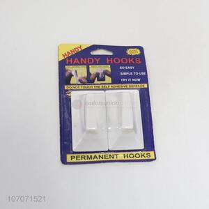 China supplier plastic white handy hook with self adhesive surface