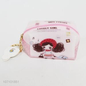 New products cartoon girl printed pvc coin purse coin pouch