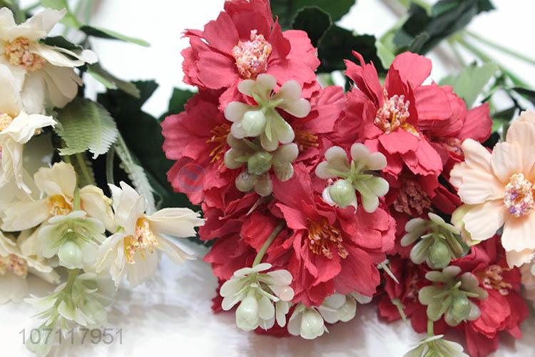 New Artificial Silk Simulation Fake Flowers Bouquet Home Decoration