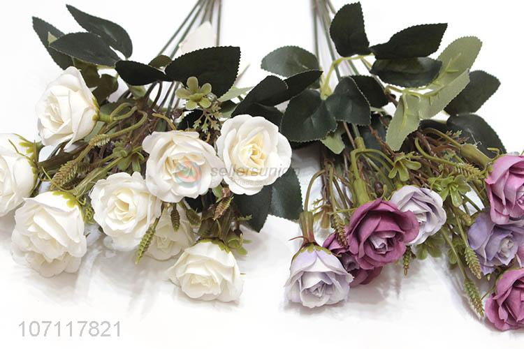 Customizable Simulation Artificial Flower Rose Bouquet