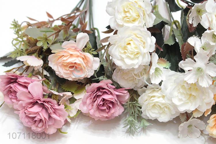 Good Sale Home Decor Simulation Flowers Plastic Fake Flowers Bouquet