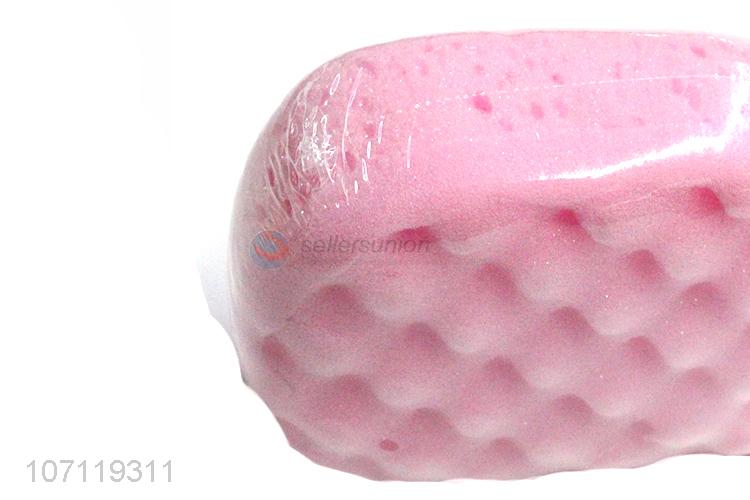 Popular design soft oval bath sponge shower sponge for adults and kids