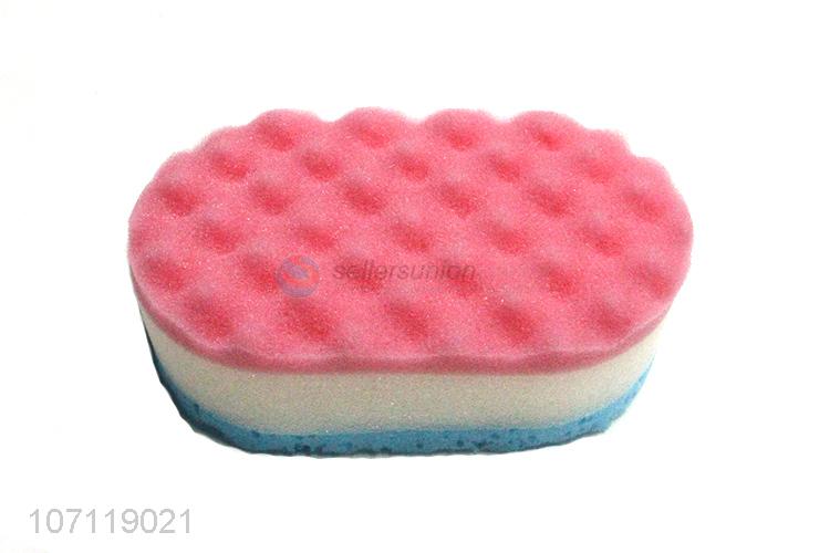 Best selling oval  bath sponge exfoliating sponge for adults and kids