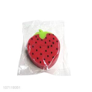 Premium products cute strawberry shape kids bath sponge bath scrubber