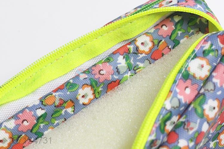 Portable Double Zippers Oxford Cloth Pencil Case For Sale