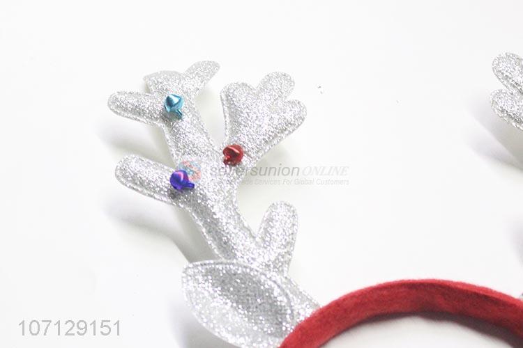 Best Selling Silver Antler Hair Hoop For Christmas Decoration