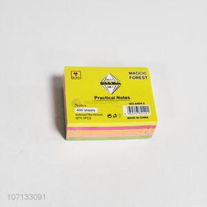 Promotional 400pcs rectangle sticky notes memo pad school stationery