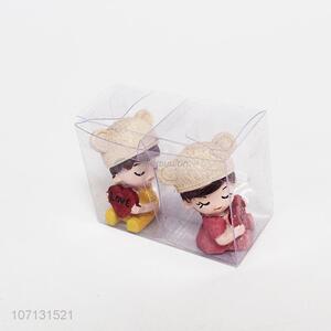 Hot selling resin lovers doll figurines for home decoration