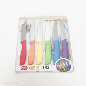 Bottom Price 6PC Plastic Handle Stainless Steel Bread Knife Set