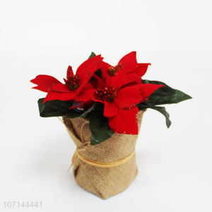 Cheap Price High Simulation Artificial Christmas Flowers For Decoration