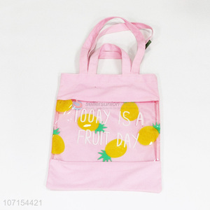 Fashionable design canvas women handbag tote bag ladies shopping bag