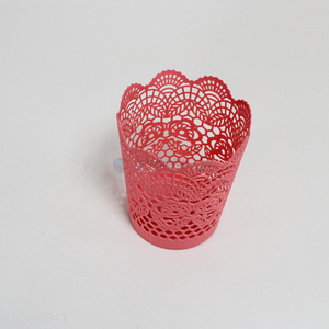 New products <em>office</em> tabletop mini hollowed-out plastic storage <em>basket</em> pen holder