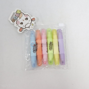 Fashion 6 Pieces Colorful Highlighter Marker Pen Set