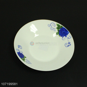 High quality exquisite round decal ceramic plate porcelain plates