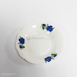 Good Quality Flowers Printed Ceramic Plate Best Tableware