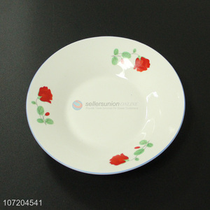 Wholesale Price Pattern Printed White Round Ceramic Plate