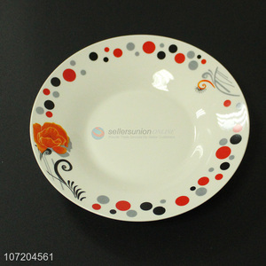 Good Quality Round Ceramic Plate Fashion Porcelain Plate