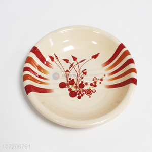 Low price custom logo printed round melamine plate melamine ware