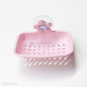 Premium quality delicate plastic soap dish soap box with suction cup