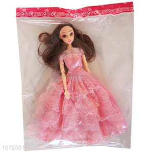 Hot products 12joints 3D eyeball wedding dress doll for girls