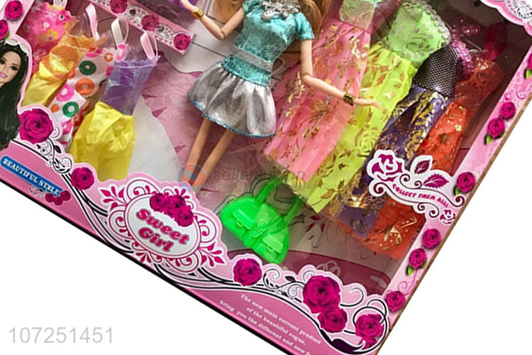 Popular Girls Dress Up Toy Fashion Doll