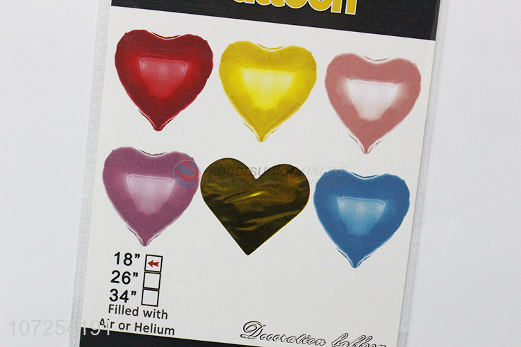 Good sale wedding party supplies heart shape aluminum foil balloon