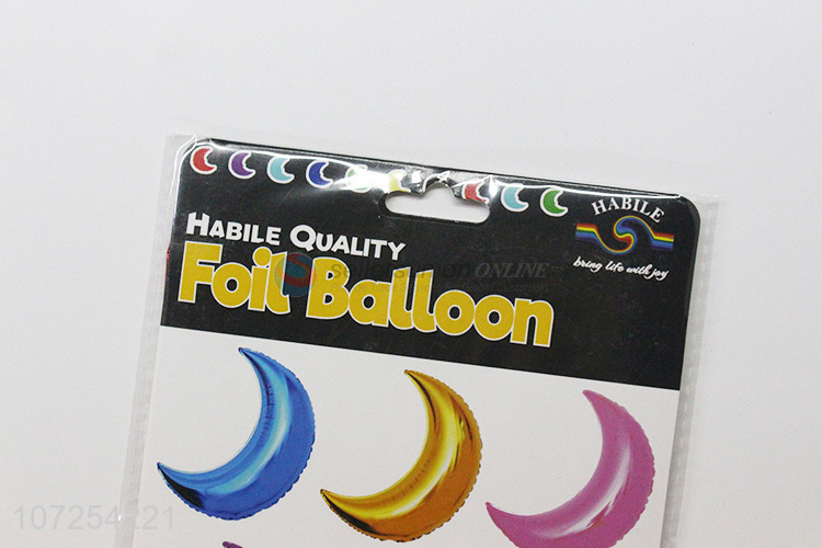 New style wedding party supplies moon shape aluminum foil balloon