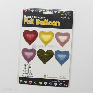 Good sale wedding party supplies heart shape aluminum foil balloon