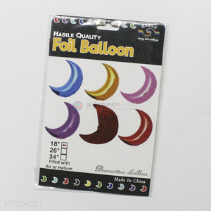 New style wedding party supplies moon shape aluminum foil balloon